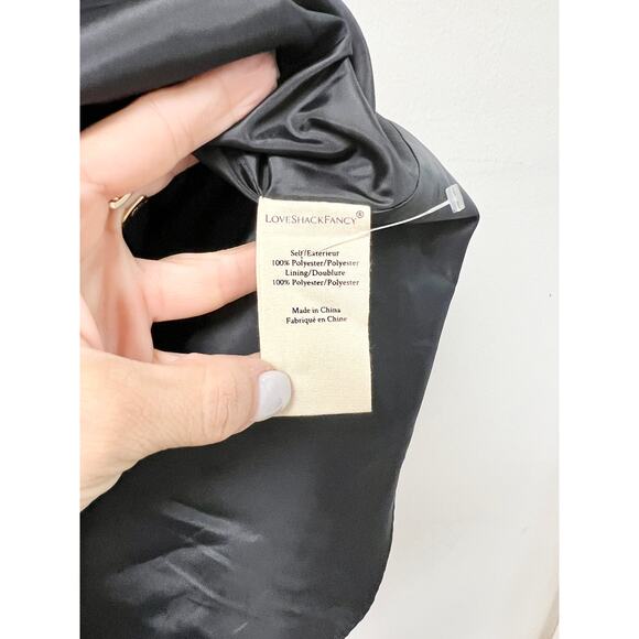 NWOT LoveShackFancy Spin Sleeveless Mini Dress with Bow Detail Black Women's S - Picture 3 of 4